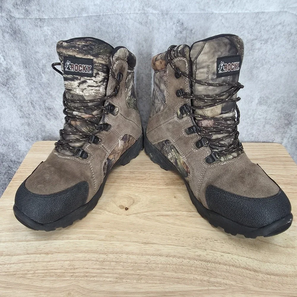 Rocky Boots Boys 6 M Brown Camo Hunting Waterproof 800G Insulated‎ Outdoors